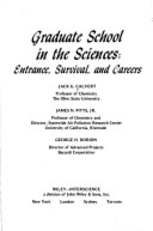 Cover of Graduate School in the Sciences