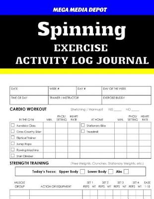 Book cover for Spinning Exercise Activity Log Journal