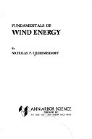 Cover of Fundamentals of Wind Energy
