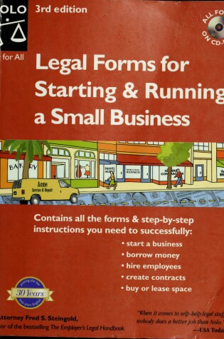 Cover of Legal Forms for Starting & Running a Small Business "With CD"