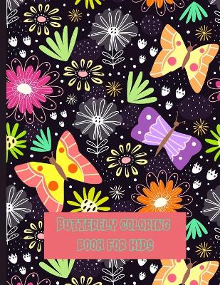 Book cover for Butterfly coloring book for kids