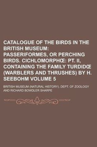 Cover of Catalogue of the Birds in the British Museum Volume 5