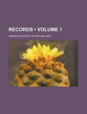 Book cover for Records (Volume 1 )