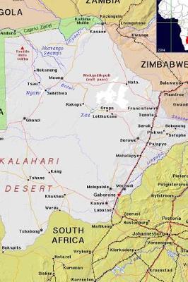 Book cover for Modern Day Color Map of the Nation Botswana in Africa Journal