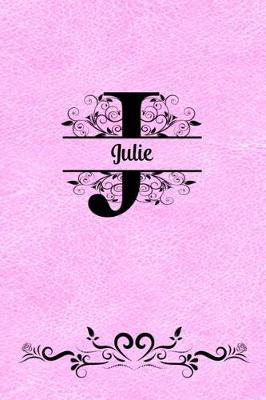 Book cover for Split Letter Personalized Name Journal - Julie