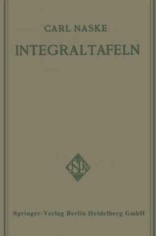 Cover of Integraltafeln