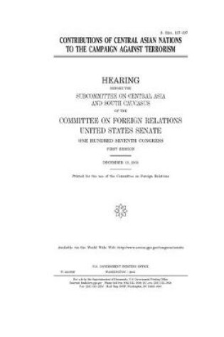 Cover of Contributions of Central Asian nations to the campaign against terrorism