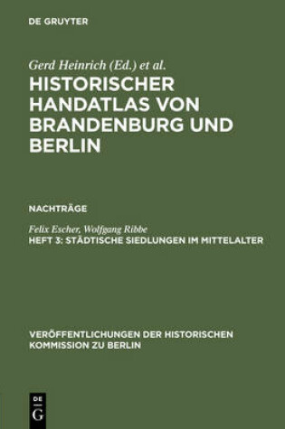 Cover of Stadtische Siedlungen Im Mittelalter