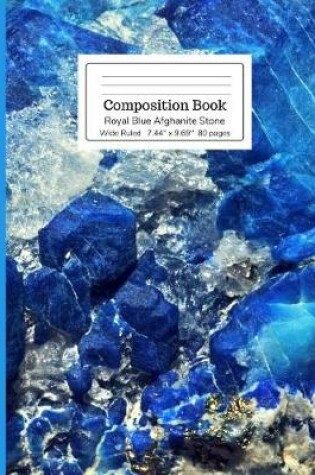 Cover of Composition Book Royal Blue Afghanite Stone Wide Ruled