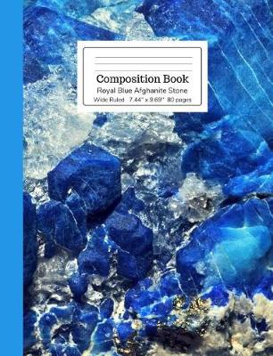 Cover of Composition Book Royal Blue Afghanite Stone Wide Ruled