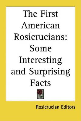 Book cover for The First American Rosicrucians