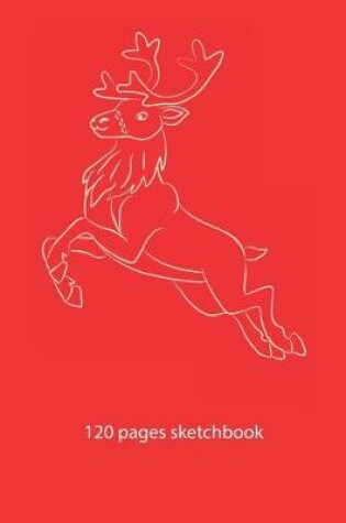 Cover of christmas notebook reindeer sketchbook