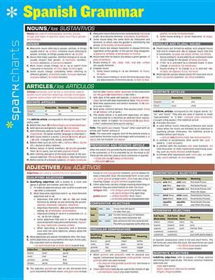 Book cover for Spanish Grammar SparkCharts