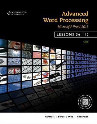 Book cover for Advanced Word Processing, Lessons 56-110: Microsoft (R) Word