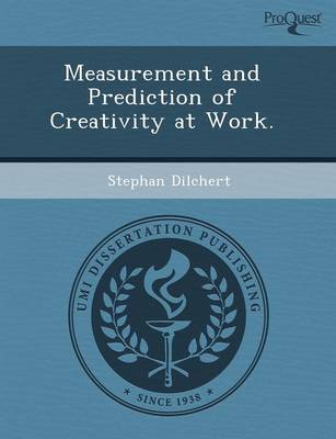 Book cover for Measurement and Prediction of Creativity at Work