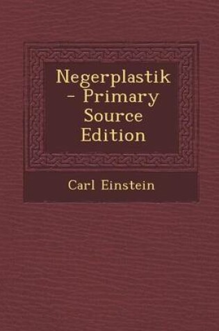 Cover of Negerplastik