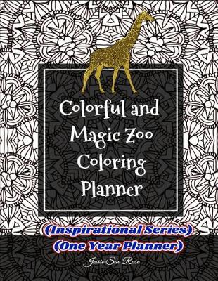 Book cover for Colorful and Magic Zoo Coloring Planner