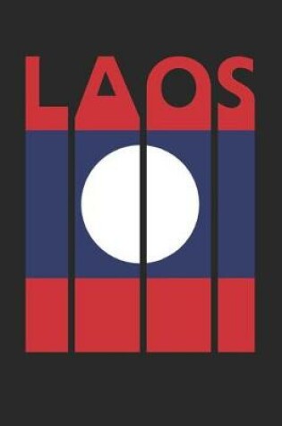 Cover of Vintage Laos Notebook - Retro Laos Planner - Lao Flag Diary - Laos Travel Journal