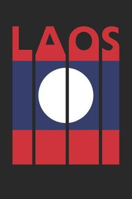 Book cover for Vintage Laos Notebook - Retro Laos Planner - Lao Flag Diary - Laos Travel Journal