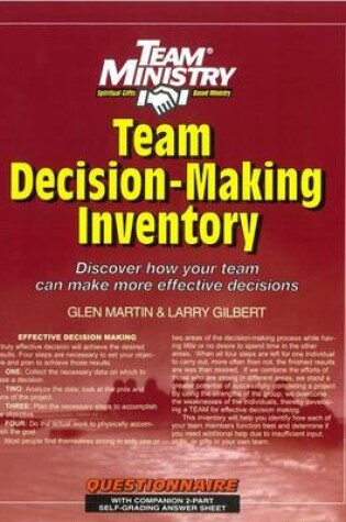 Cover of Team Decision Making Inventory