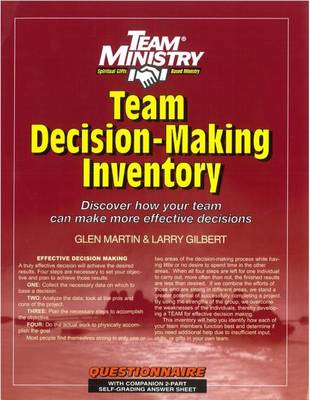 Book cover for Team Decision Making Inventory