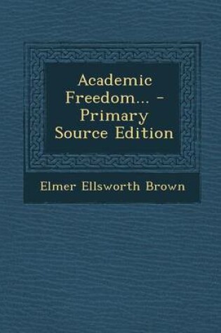 Cover of Academic Freedom...