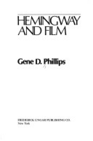 Cover of Hemingway and Film