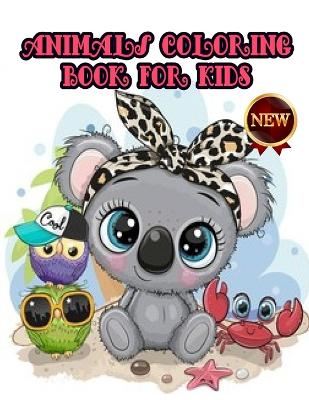 Book cover for ANIMALS COLORING BOOK FOR kids