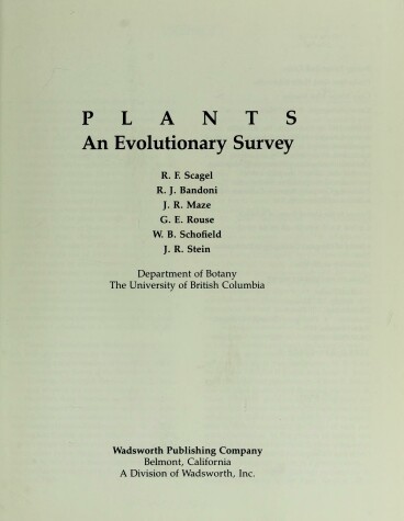 Book cover for Plants