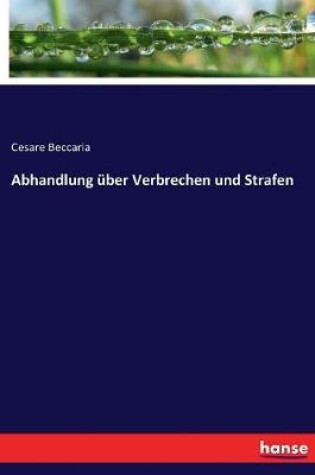 Cover of Abhandlung über Verbrechen und Strafen