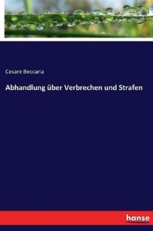 Cover of Abhandlung �ber Verbrechen und Strafen