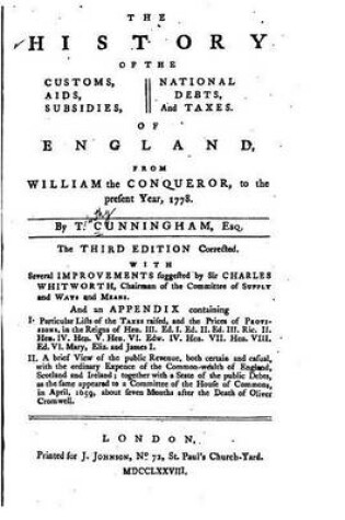 Cover of The History of the Customs, Aids, Subsidies, National Debts, and Taxes, of England