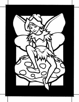 Book cover for Mini Fairy World Stained Glass Coloring Book