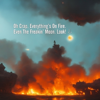 Book cover for Oh Crap. Everything's On Fire.