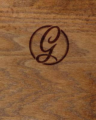 Book cover for Wood Burned Monogram Creative Journal - G