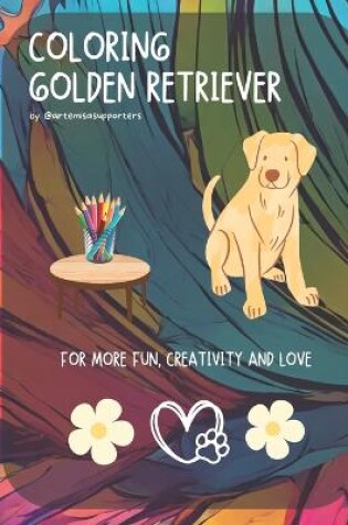 Cover of Coloring Book Golden Retriever for Kids and Adults