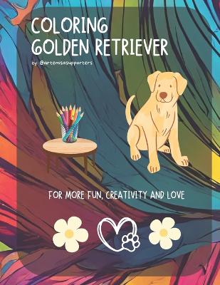 Book cover for Coloring Book Golden Retriever for Kids and Adults