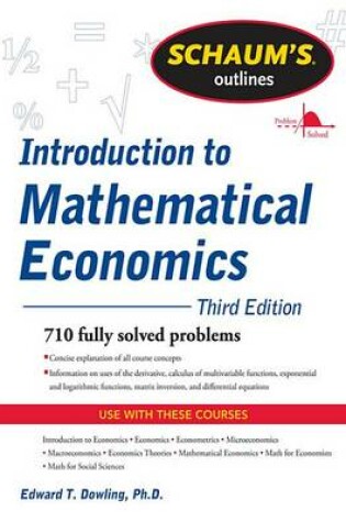 Cover of Schaum's Outline of Introduction to Mathematical Economics, 3rd Edition