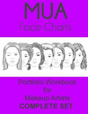 Book cover for MUA Face Charts Portfolio Workbook for Makeup Artists Complete Set