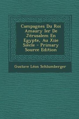 Cover of Campagnes Du Roi Amaury Ier de Jerusalem En Egypte, Au Xiie Siecle