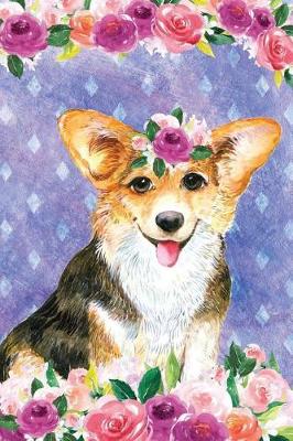 Book cover for Bullet Journal Notebook for Dog Lovers Corgi in Flowers 1