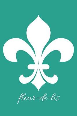 Book cover for fleur-de-lis - Persian Green Blank Notebook