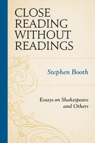 Cover of Close Reading without Readings