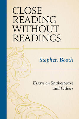 Book cover for Close Reading without Readings