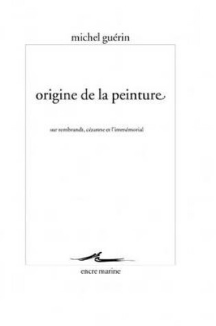 Cover of Origine de la Peinture