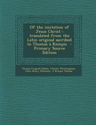 Book cover for Of the Imitation of Jesus Christ