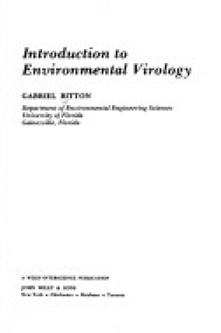 Cover of Introduction to Environmental Virology