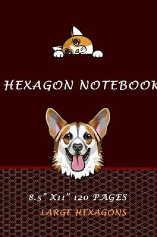 Cover of Hexagon Notebook 8.5 x 11 120 Pages Large Hexagons