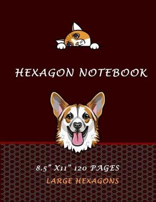 Book cover for Hexagon Notebook 8.5 x 11 120 Pages Large Hexagons