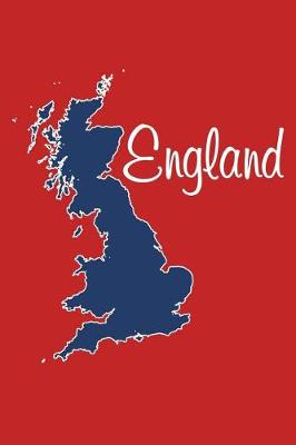 Book cover for England - National Colors 101 - Lined Notebook with Margins - 6X9